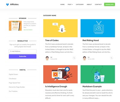 Affiliates - HTML Bootstrap Template for Marketers